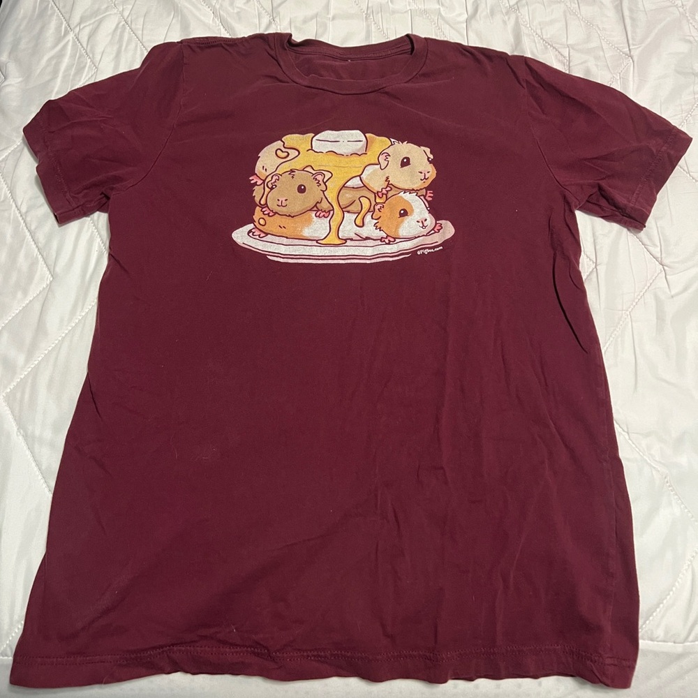 2 Unisex Guinea Pig Tshirt Fun Set Size L Great Condition 100% Cotton